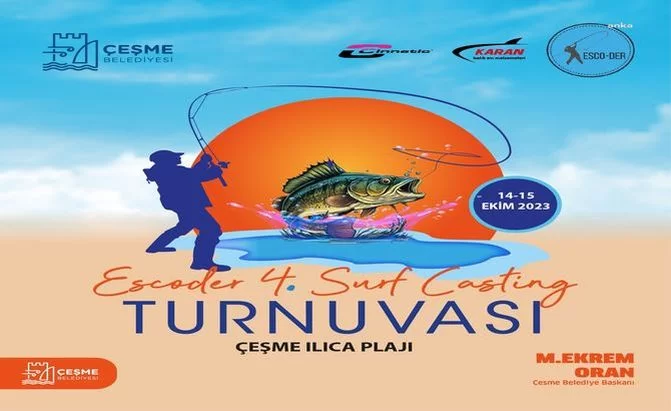 ÇEŞME’DE 2023 4. SURFCASTİNG BALIK TURNUVASI GERÇEKLEŞTİ